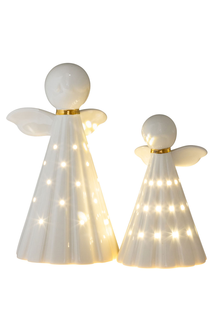 Engel weiß / gold LED