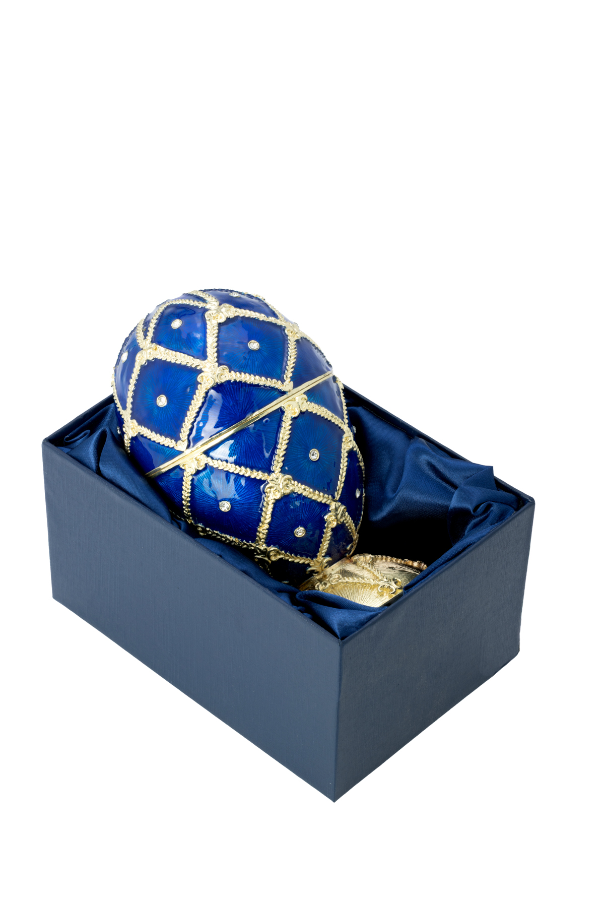 Eidose Emaille vergoldet blau