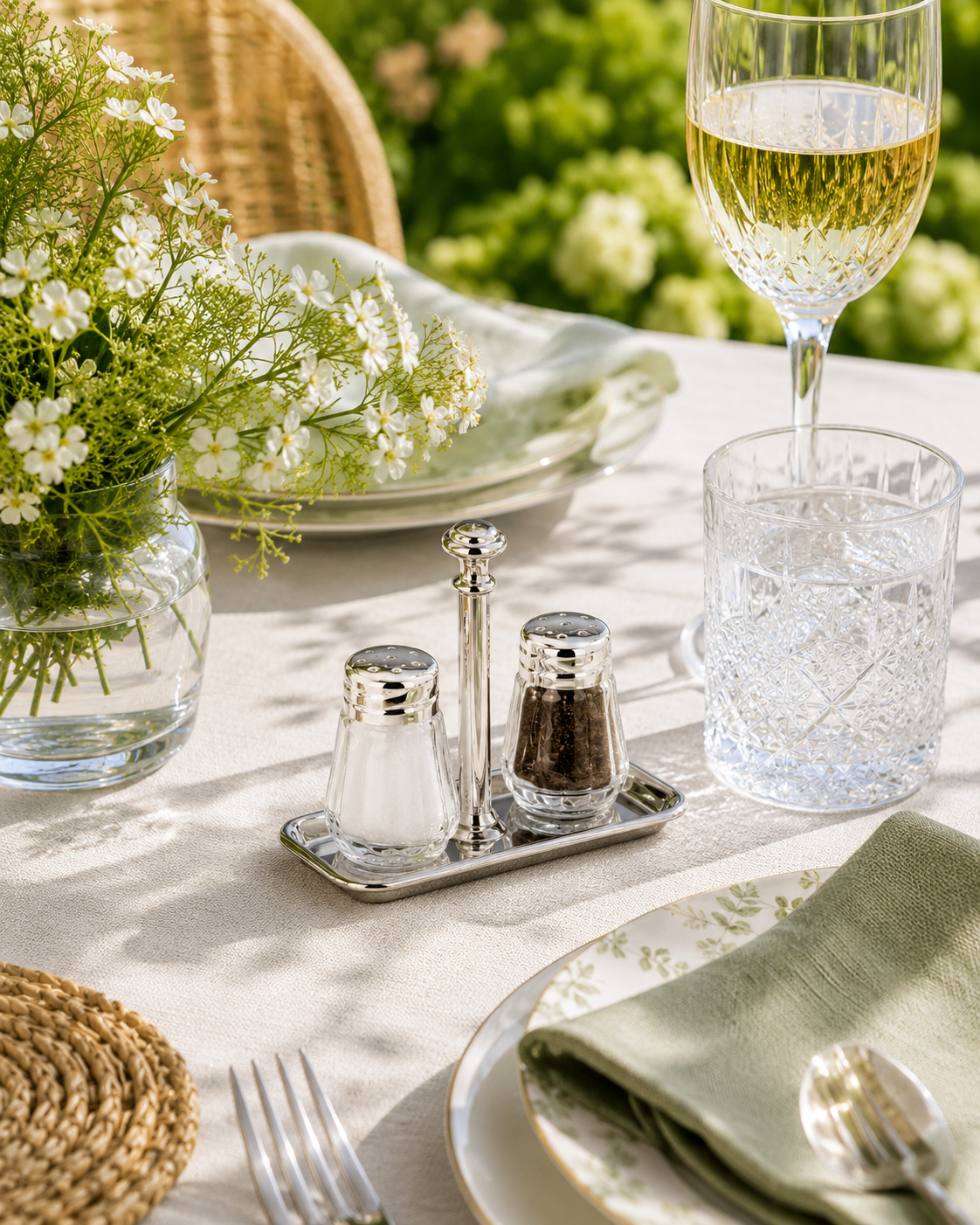 salt & pepper shakers, round - set of 2