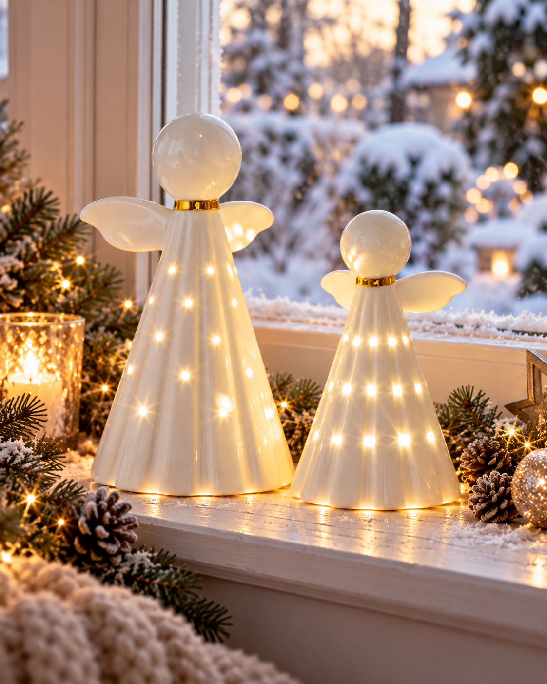 Angel White / Gold LED