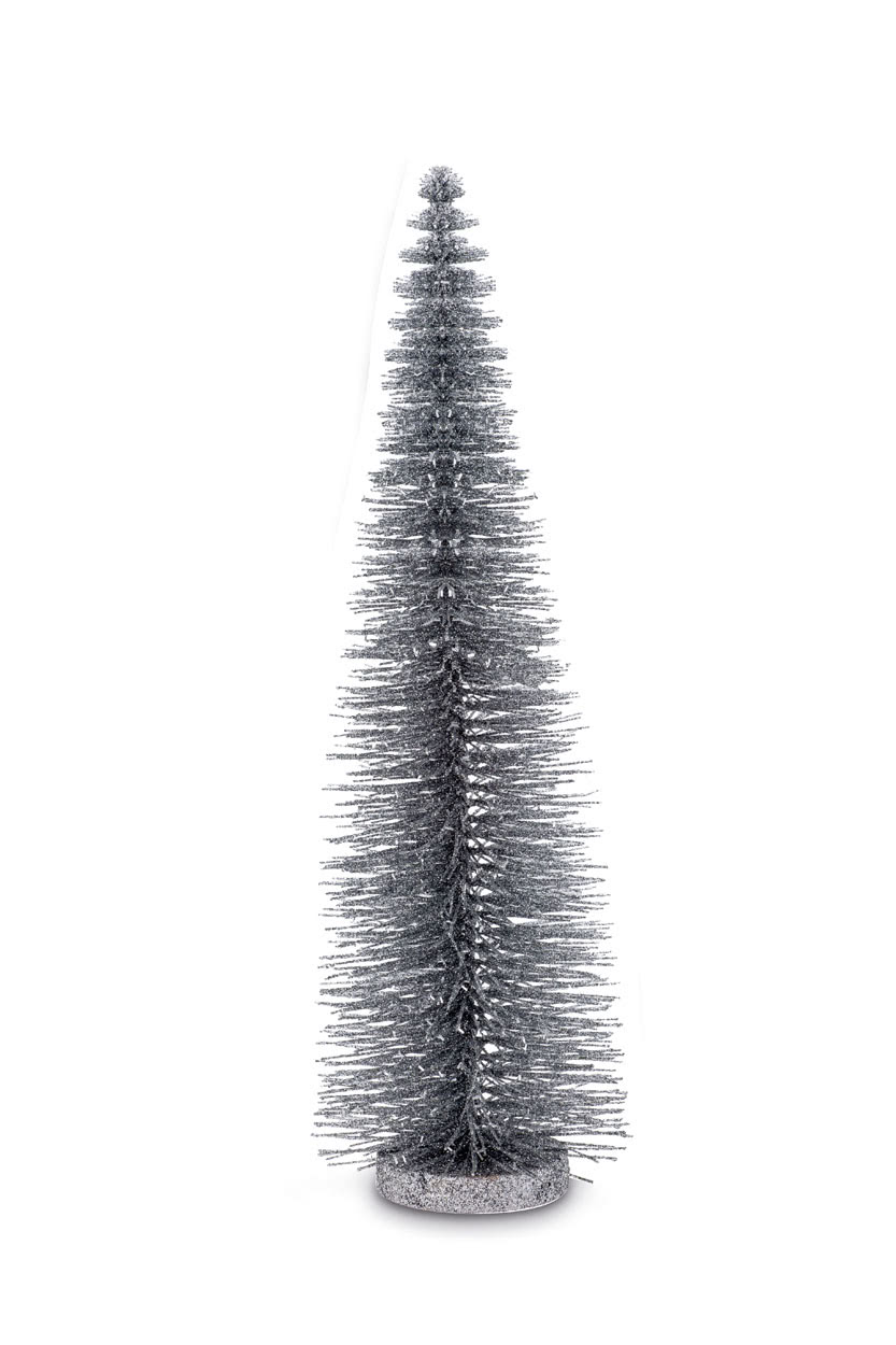 Glitzerbaum Dunkel-Silber 45,0 cm