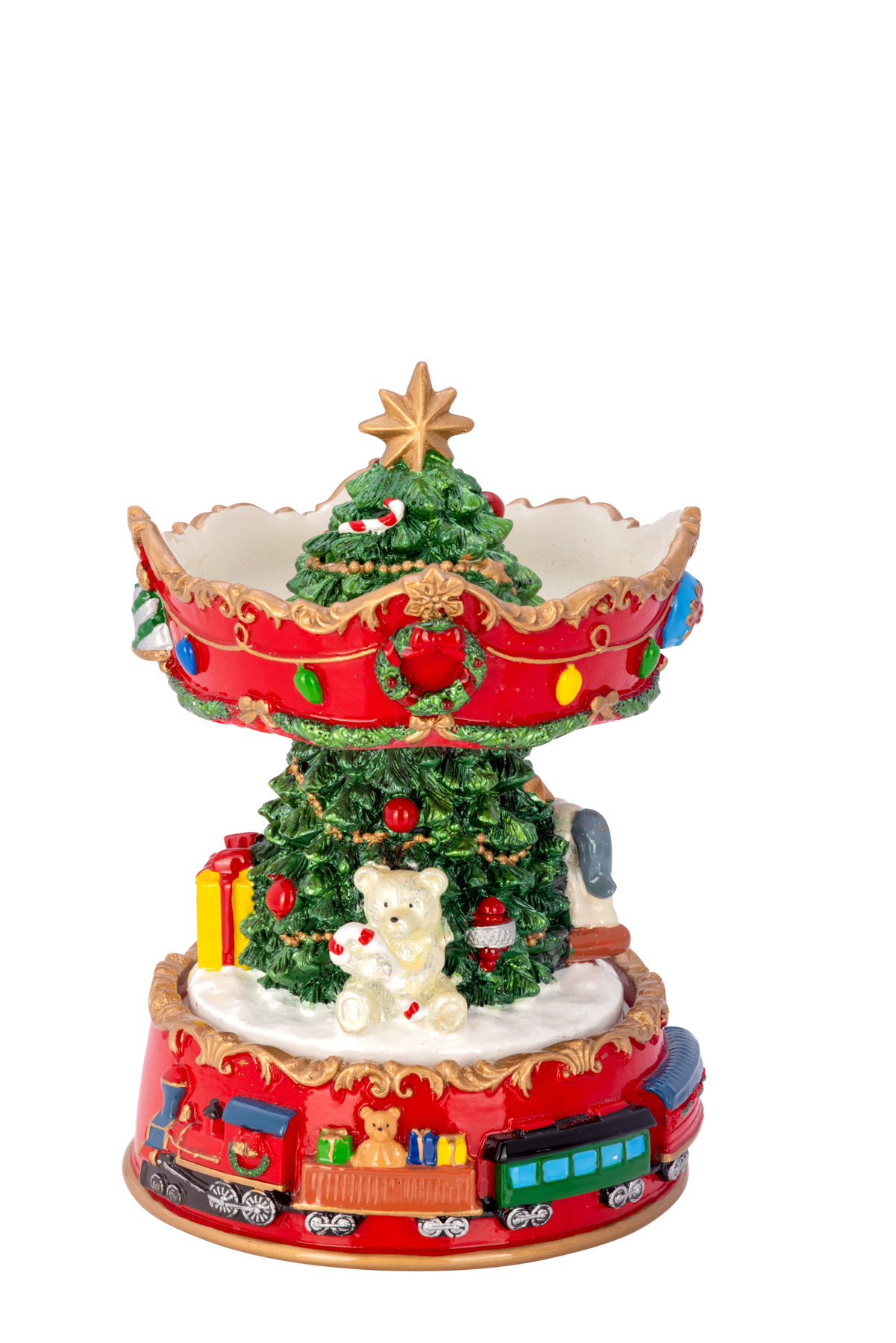 Spieluhr Karussell Weihnachtsbaum, Schaukelpferd & Geschenke