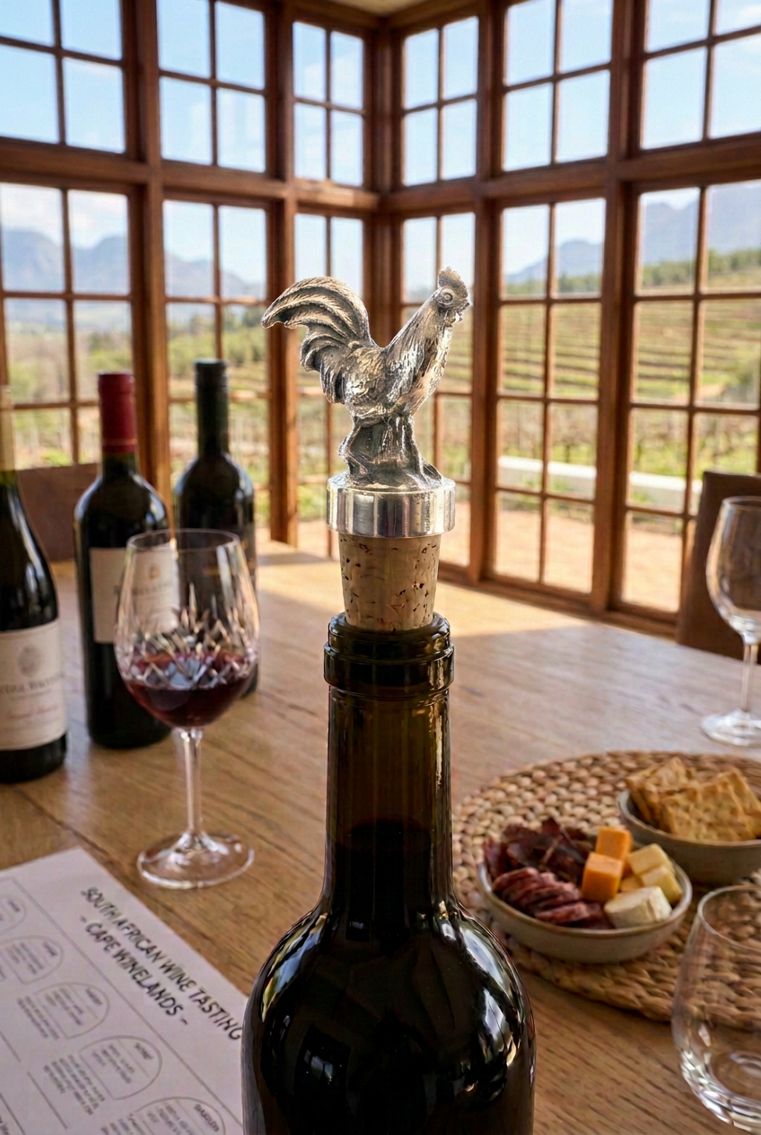 bottle cork rooster