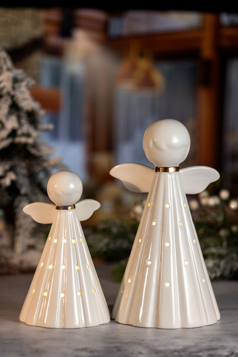 Engel weiß / gold LED