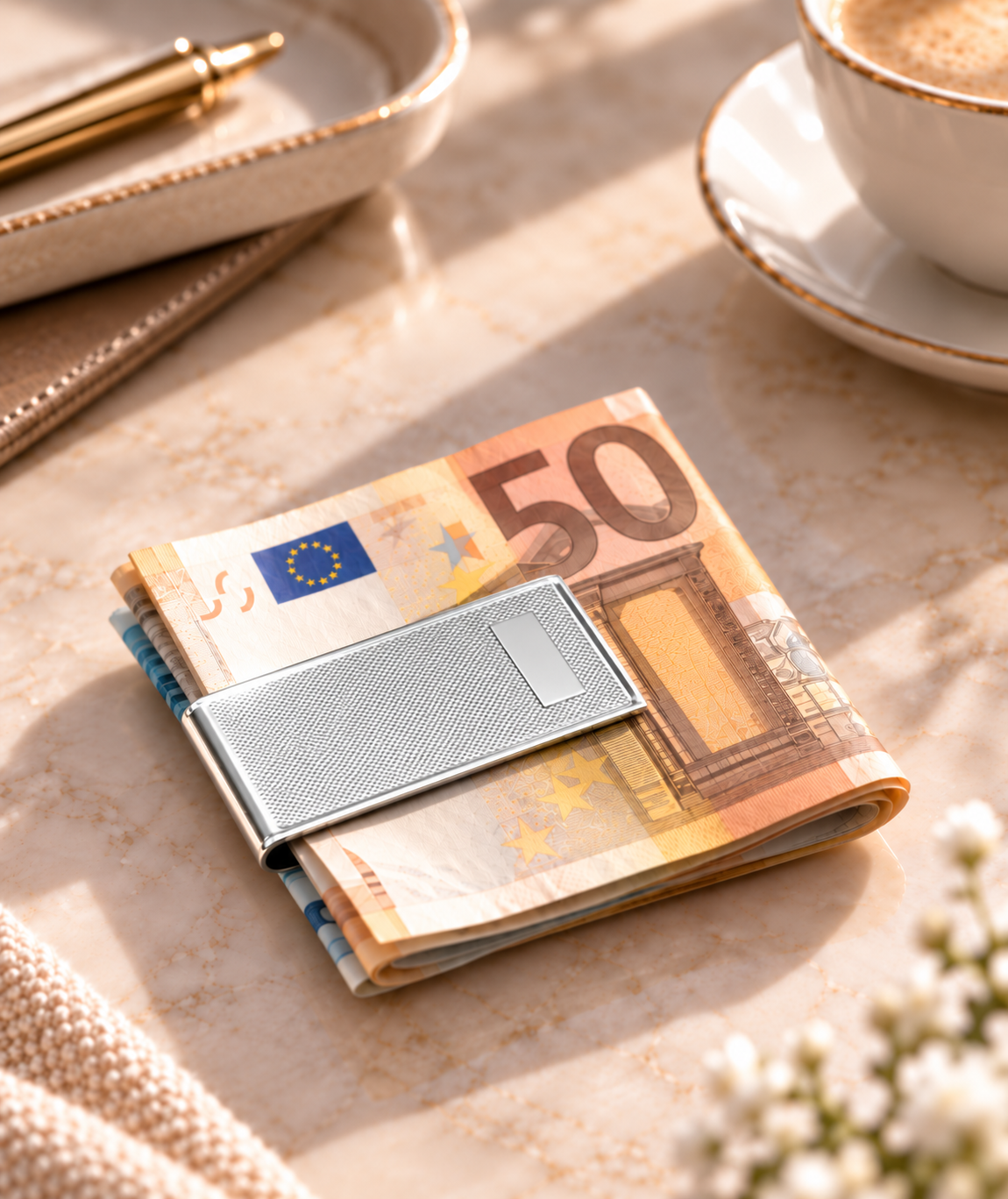 Money Clip Grain Guilloche