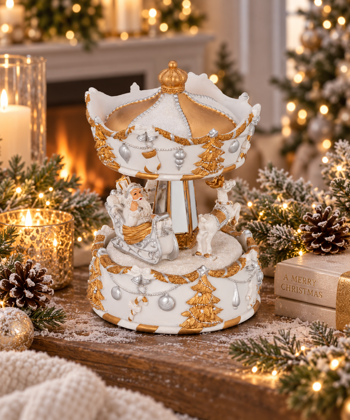 Music Box Carousel / Reindeer / Santa