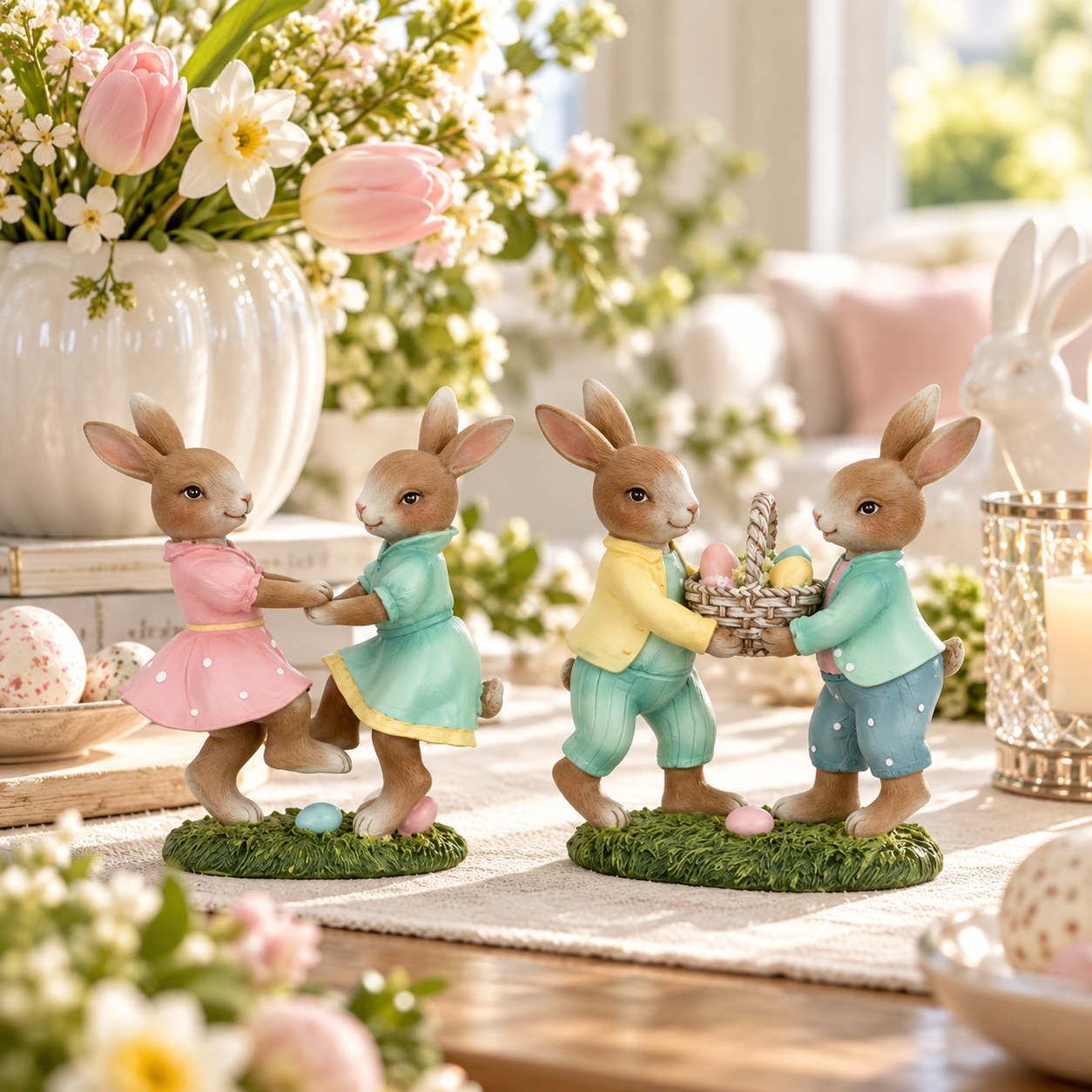 Rabbit Pairs Dancing Children