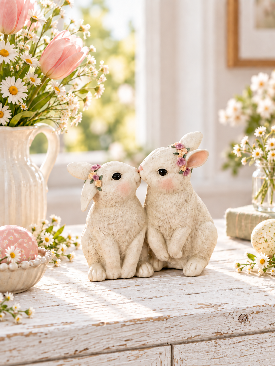 Rabbit Pair Kissing