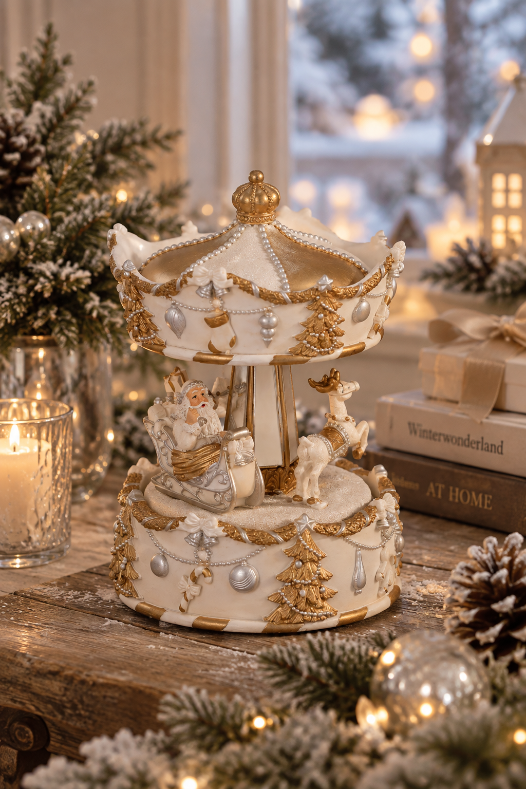 Music Box Carousel / Reindeer / Santa