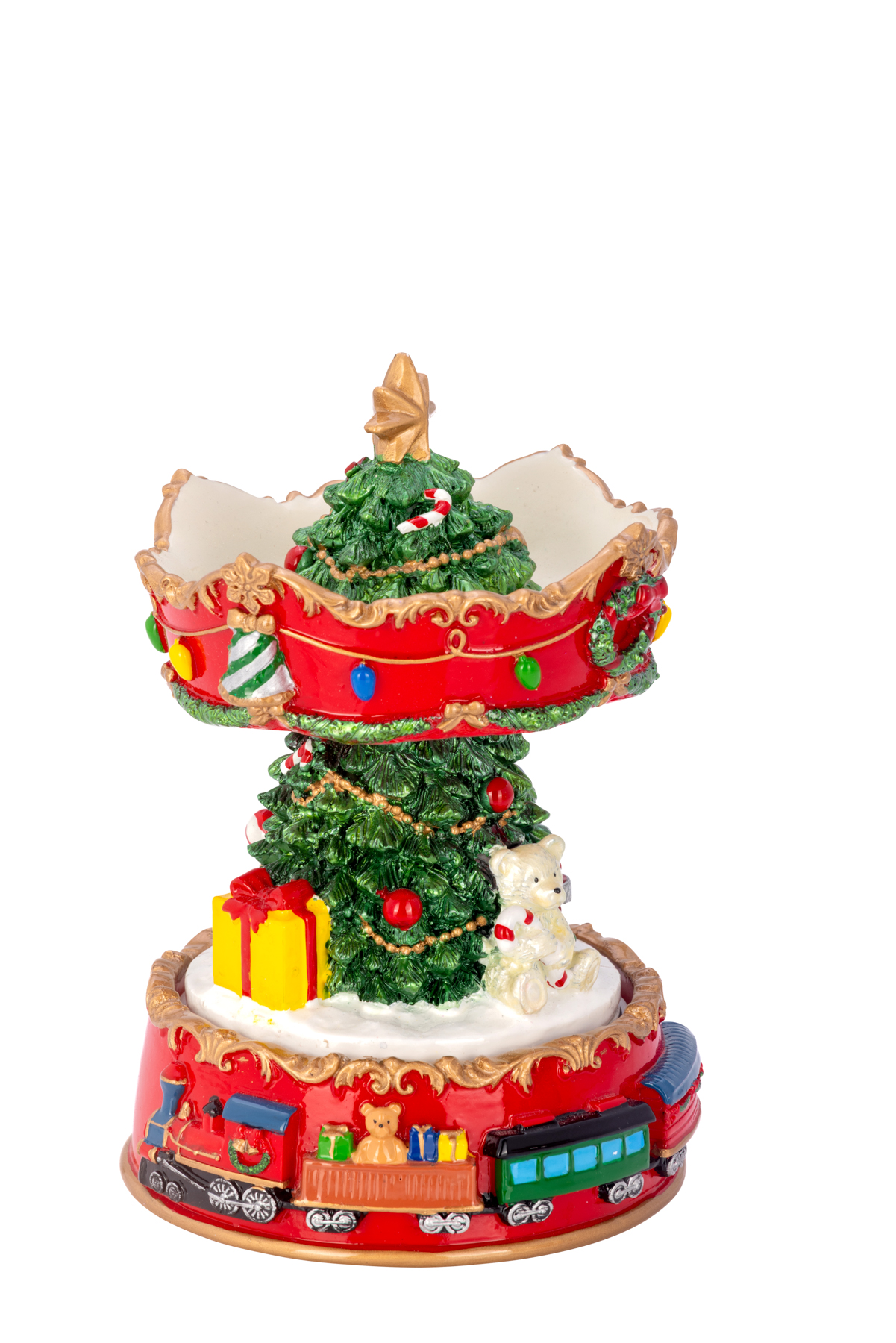 Spieluhr Karussell Weihnachtsbaum, Schaukelpferd & Geschenke