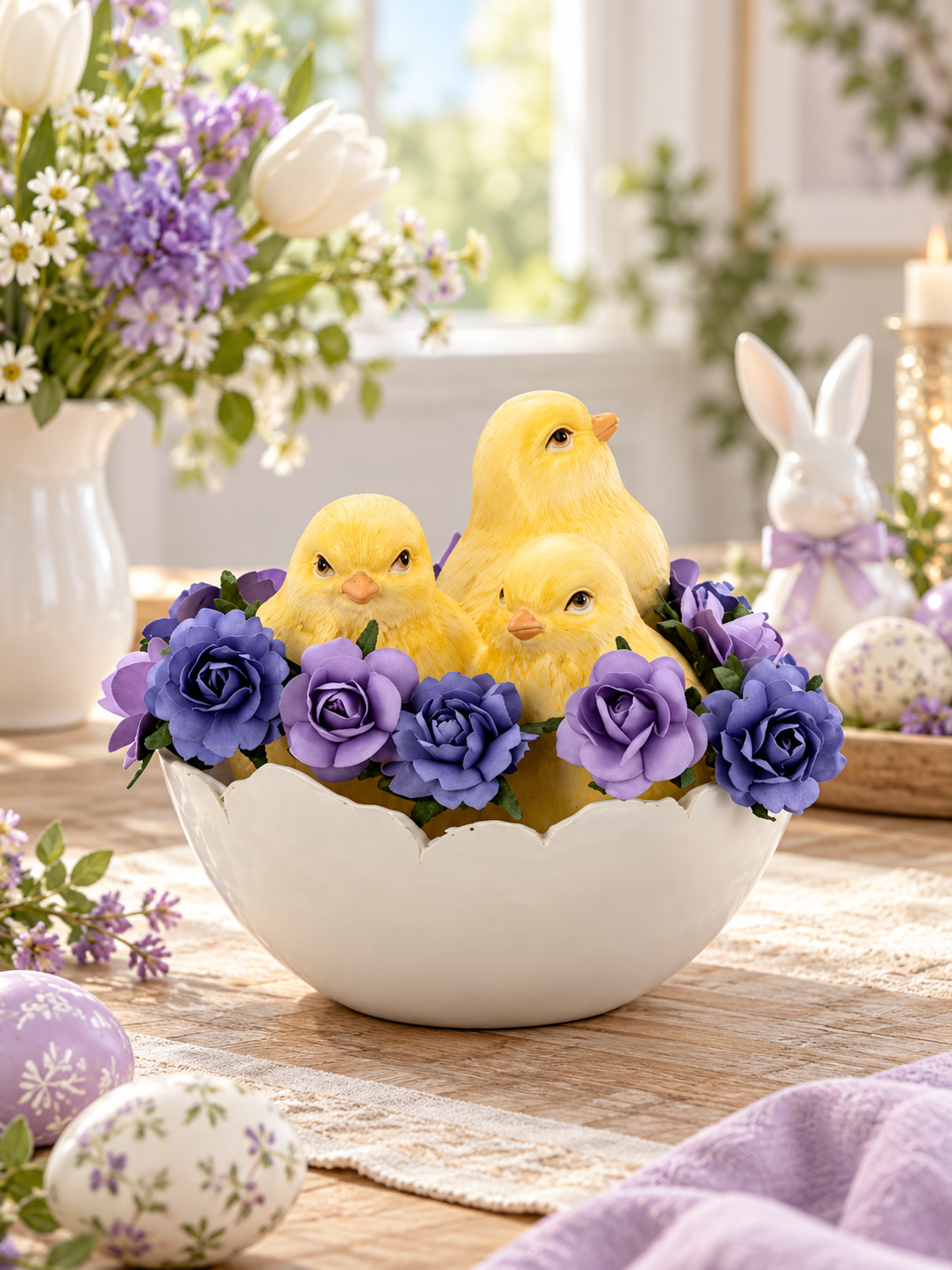 Chicks Sitting in Eggshell