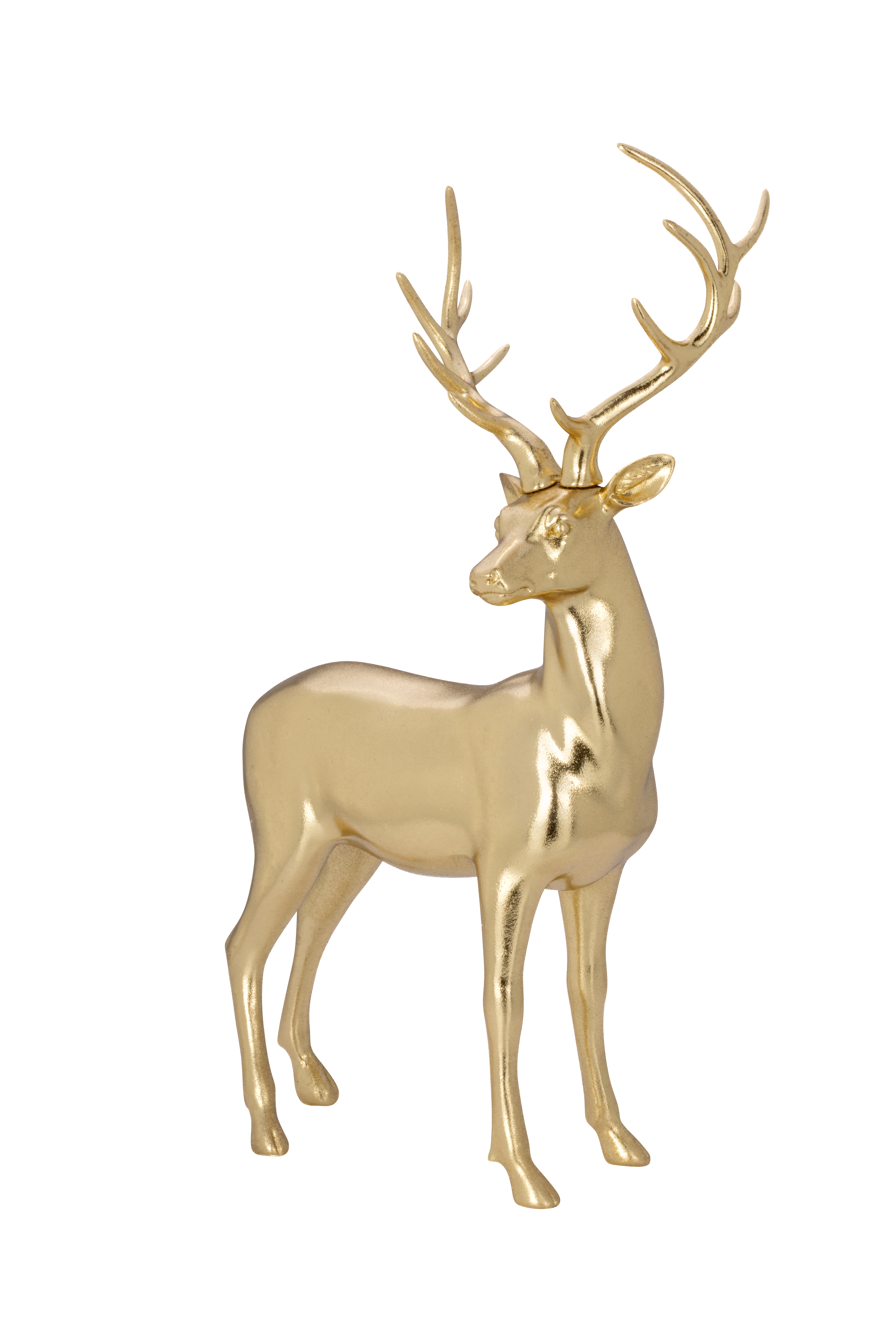 Hirsch stehend goldfarben