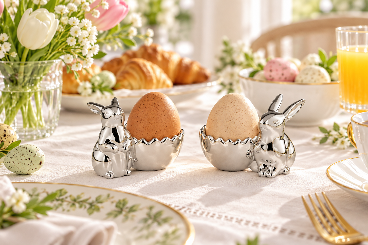 Egg Cup Rabbits - Set of 2