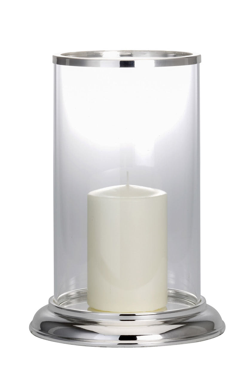 Windlicht / Kerzenhalter 34 cm glatt poliert