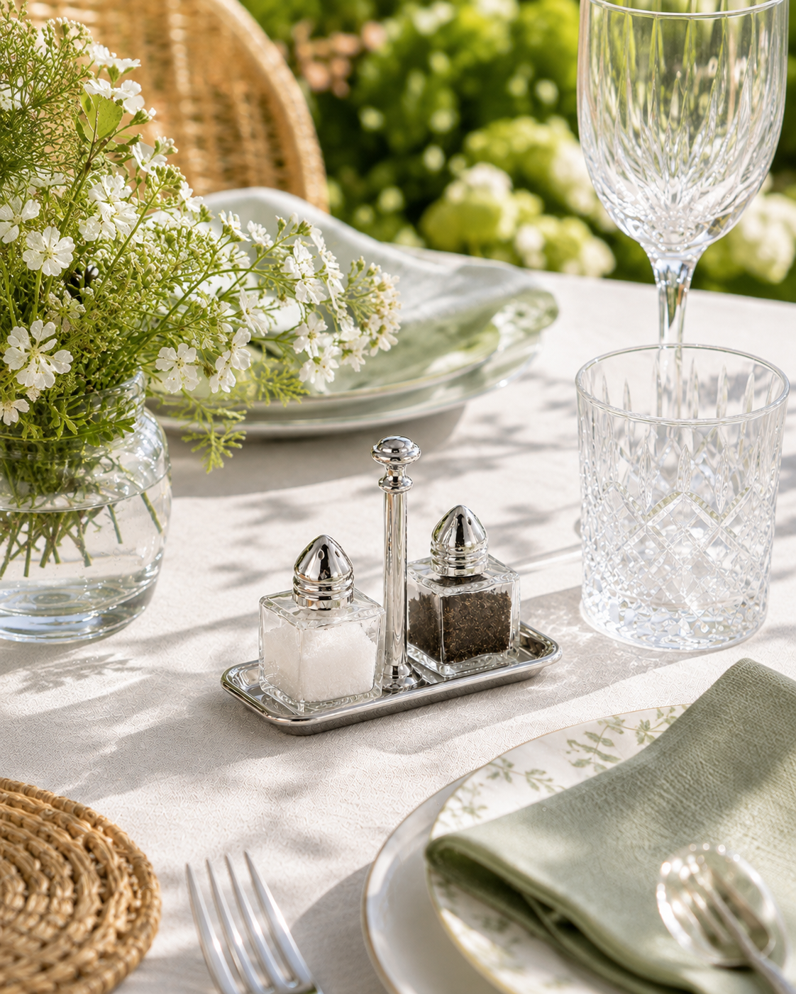 salt & pepper shakers, square - set of 2