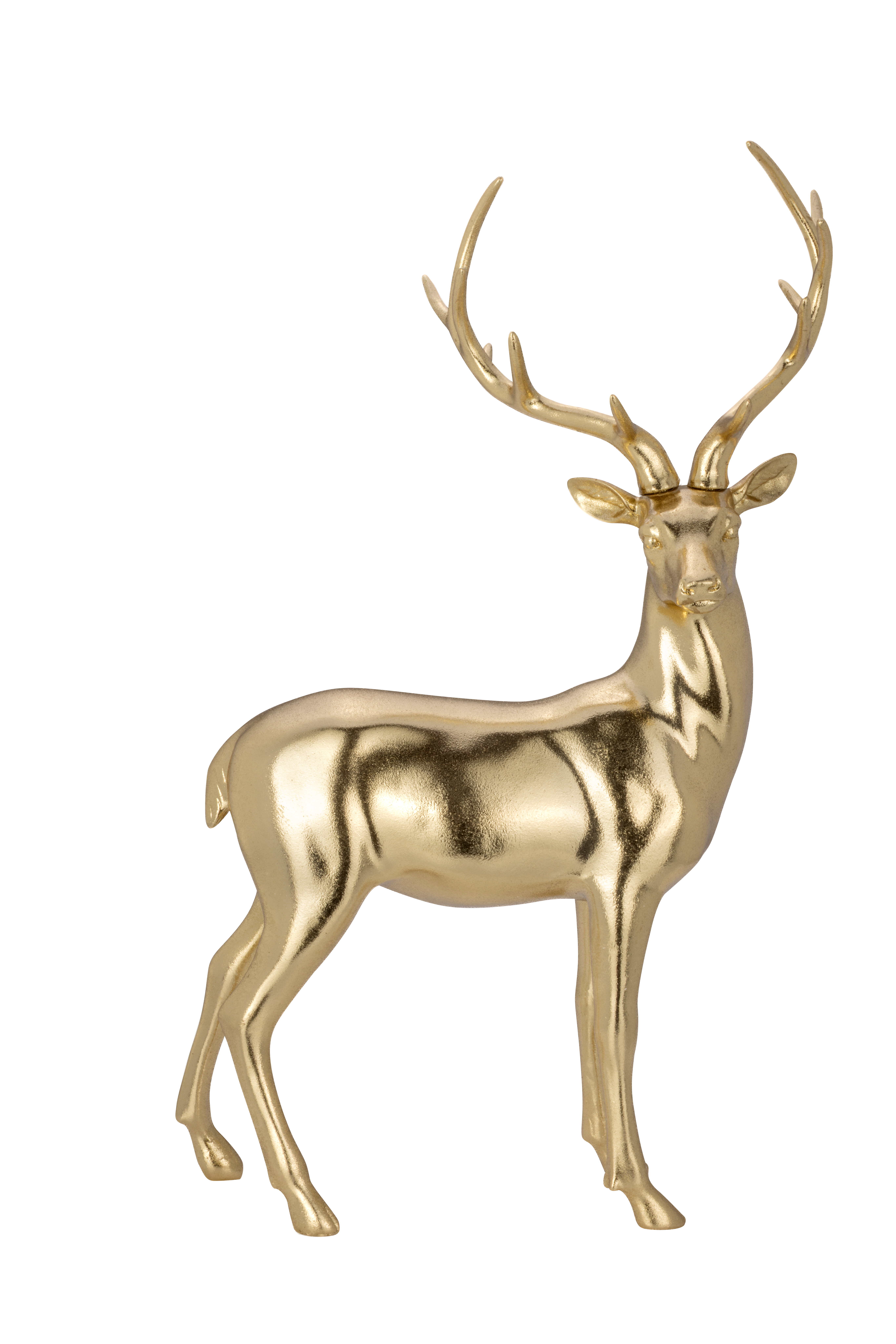 Hirsch stehend goldfarben