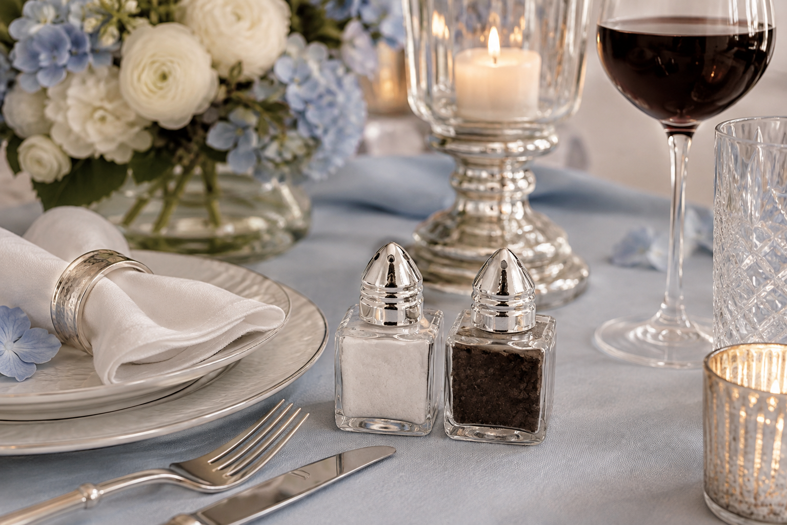 salt & pepper shakers, square - set of 2