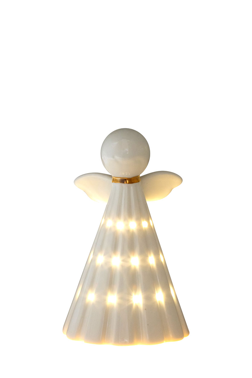 Engel weiß / gold LED