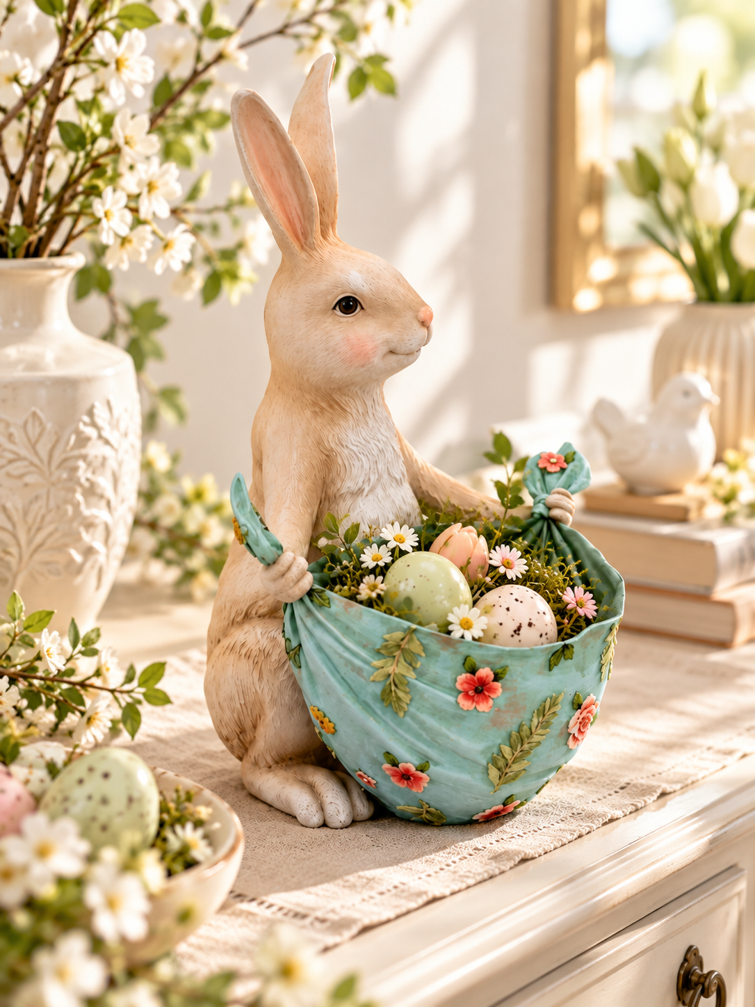 Rabbit with Floral Scarf
