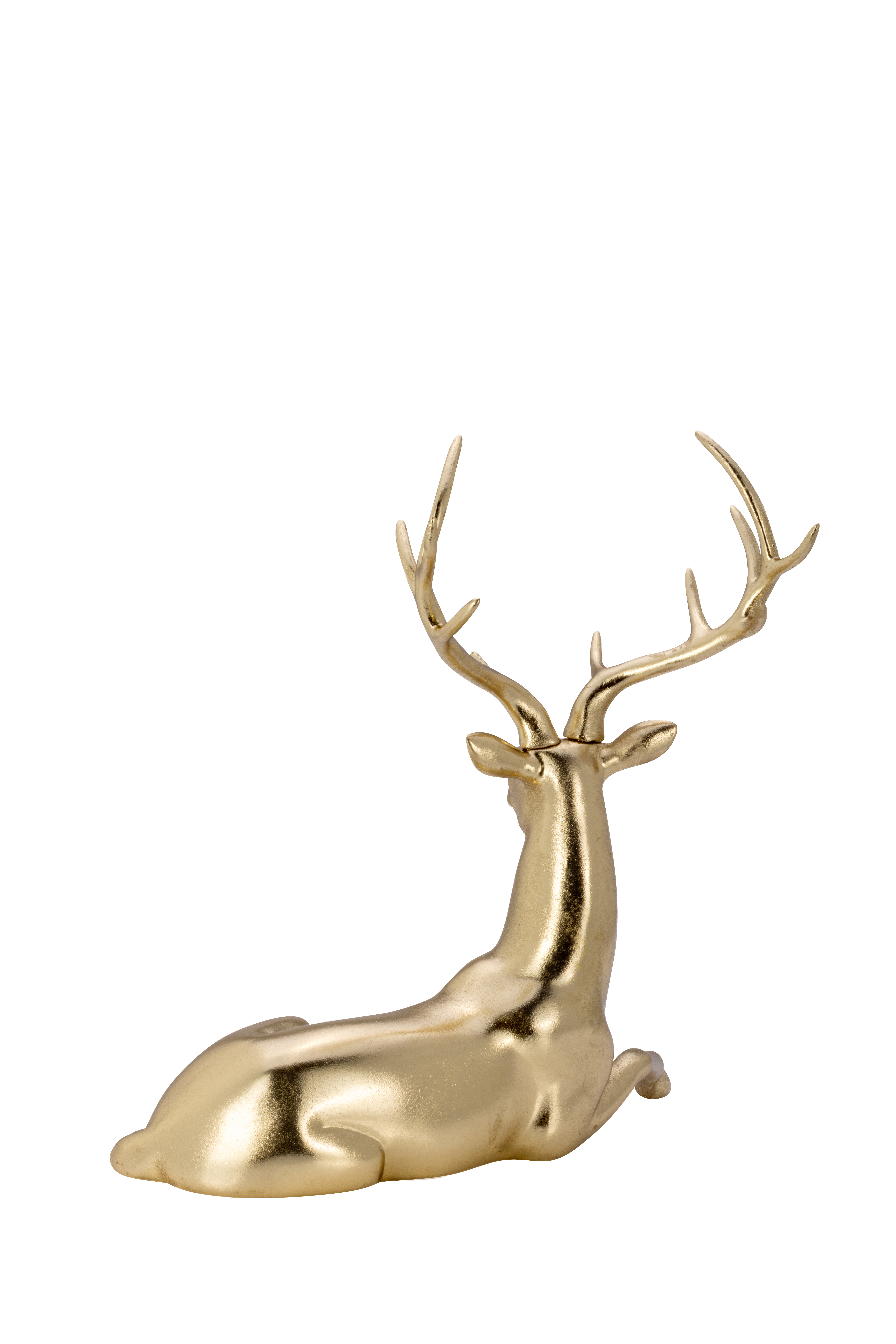 Hirsch liegend goldfarben