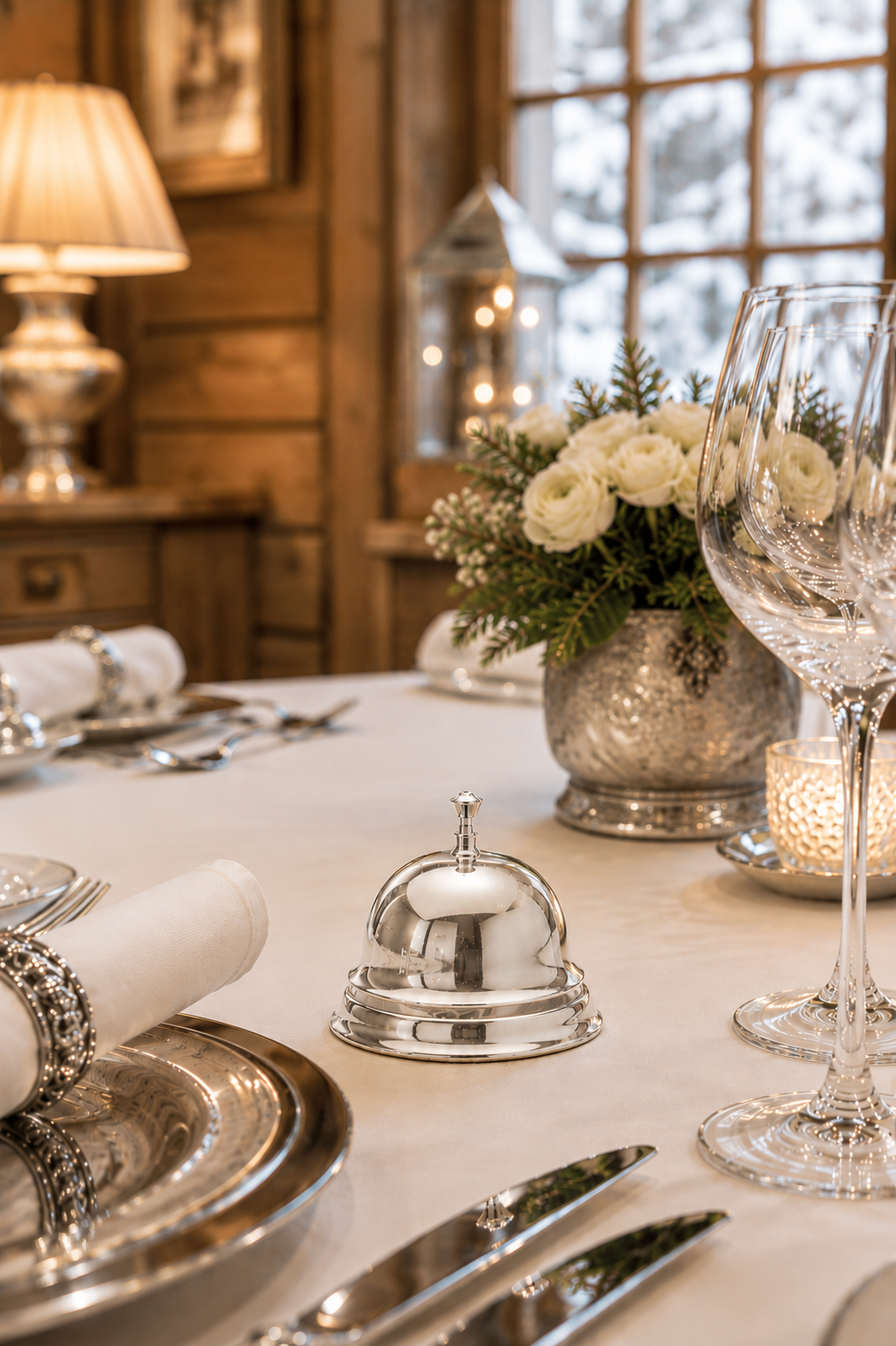 Tisch-/Rezeptionsglocke rund, glatt poliert