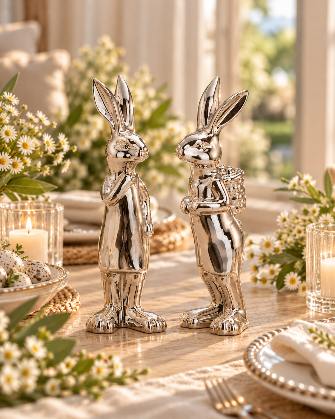 Rabbit Pair 18.0 cm