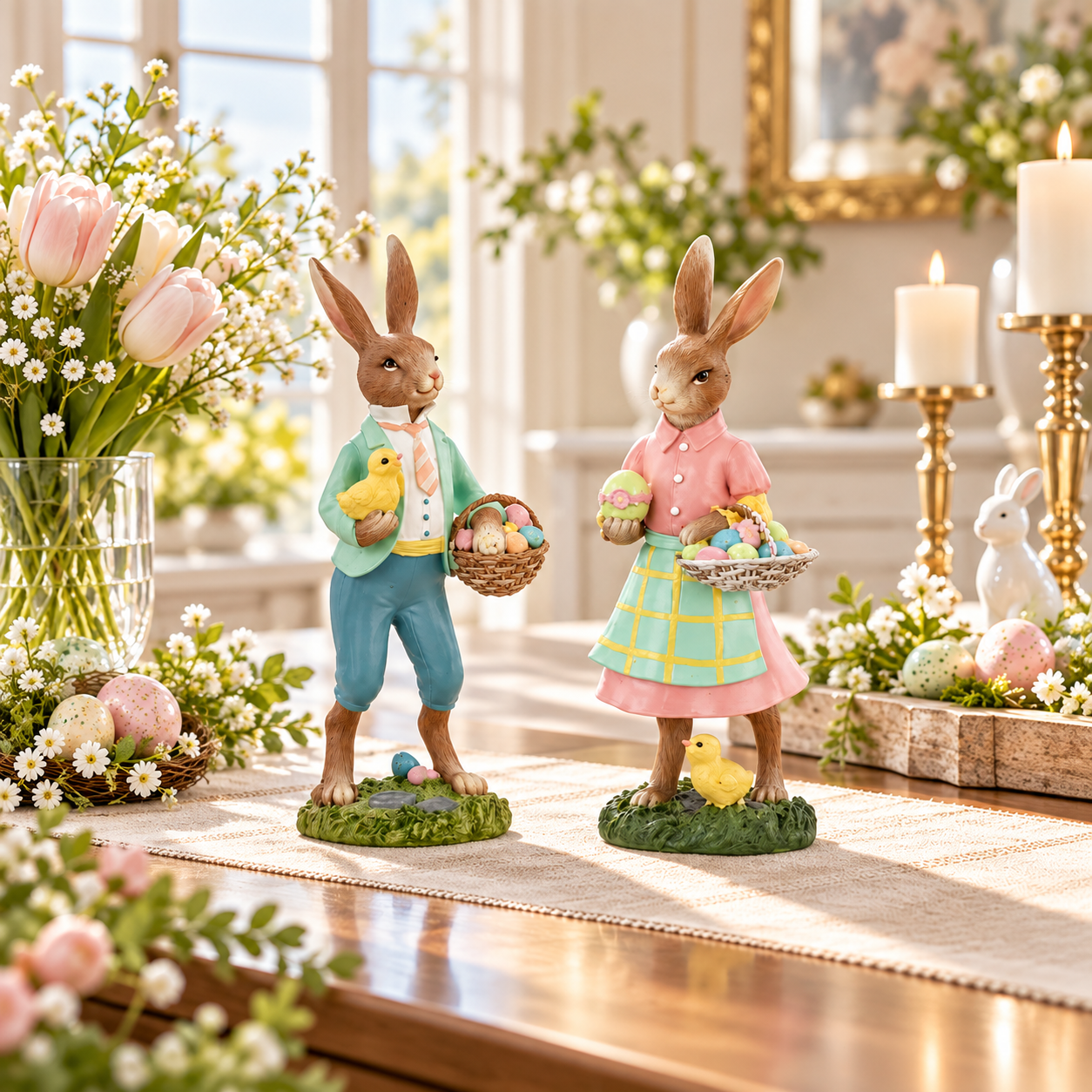 Rabbit Pair Man & Woman 12 cm