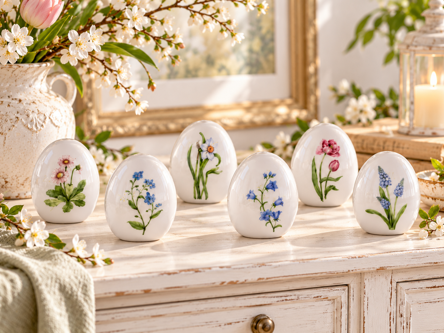 Porcelain Eggs - Set of 6
