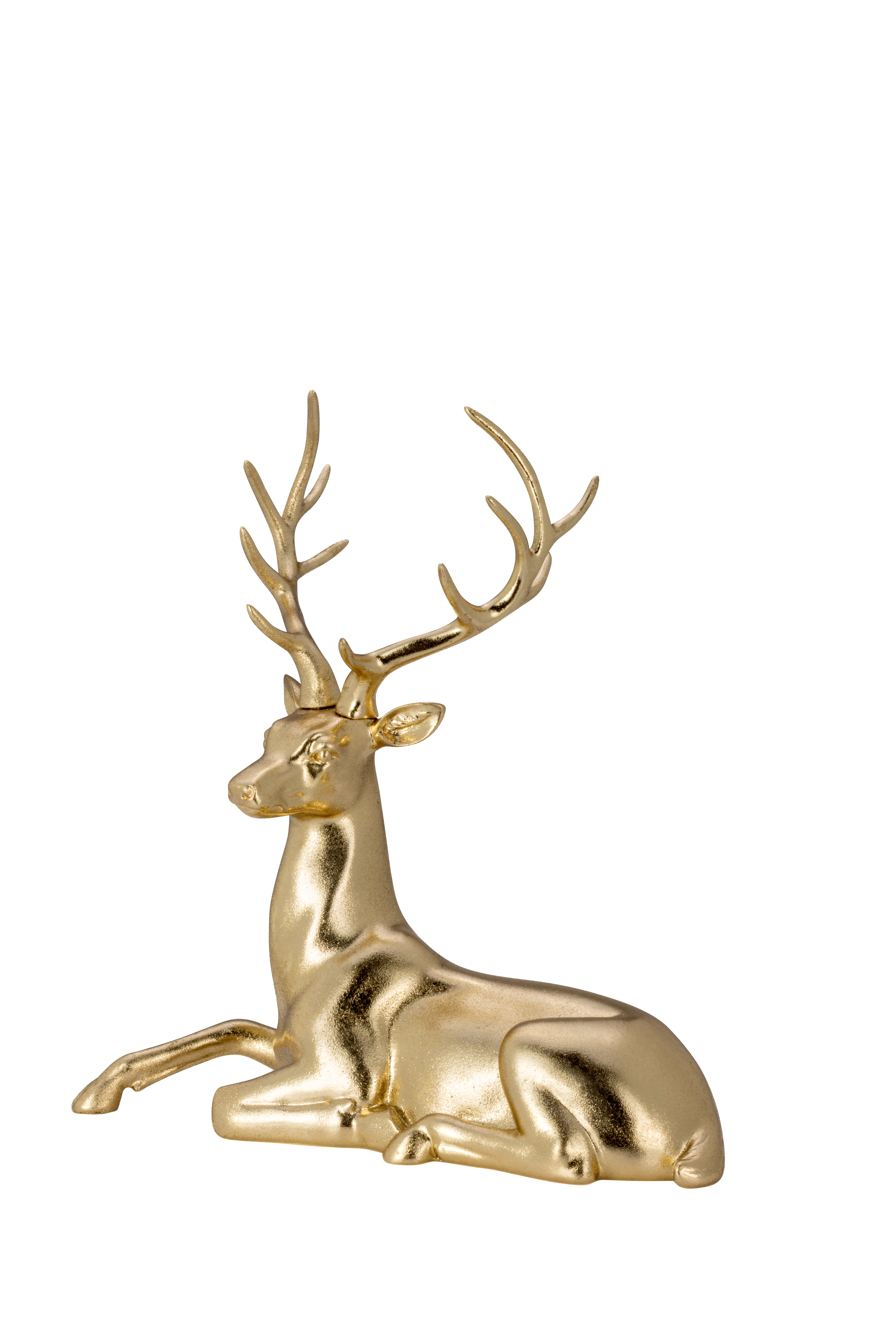 Hirsch liegend goldfarben