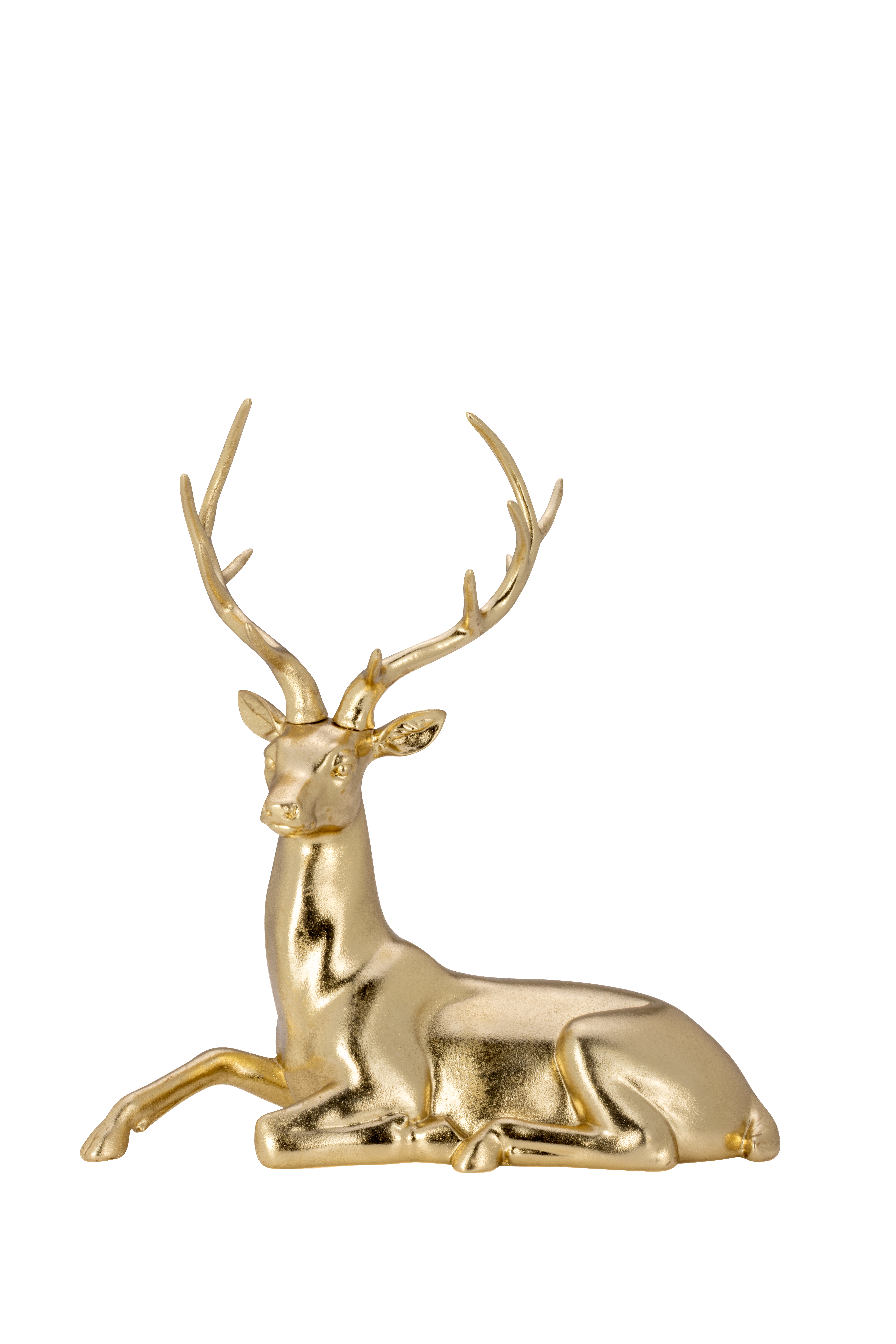 Hirsch liegend goldfarben