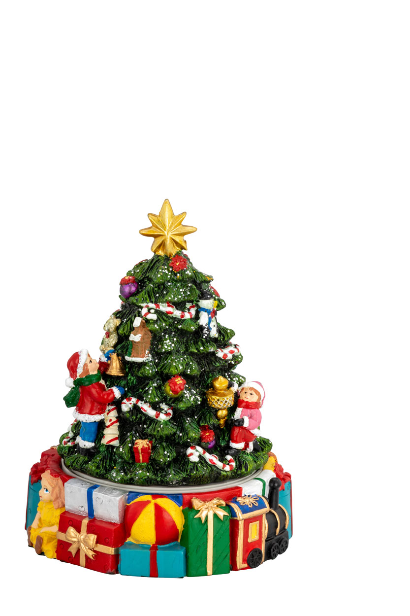 Spieluhr Weihnachtsbaum Geschenke 16,0 cm