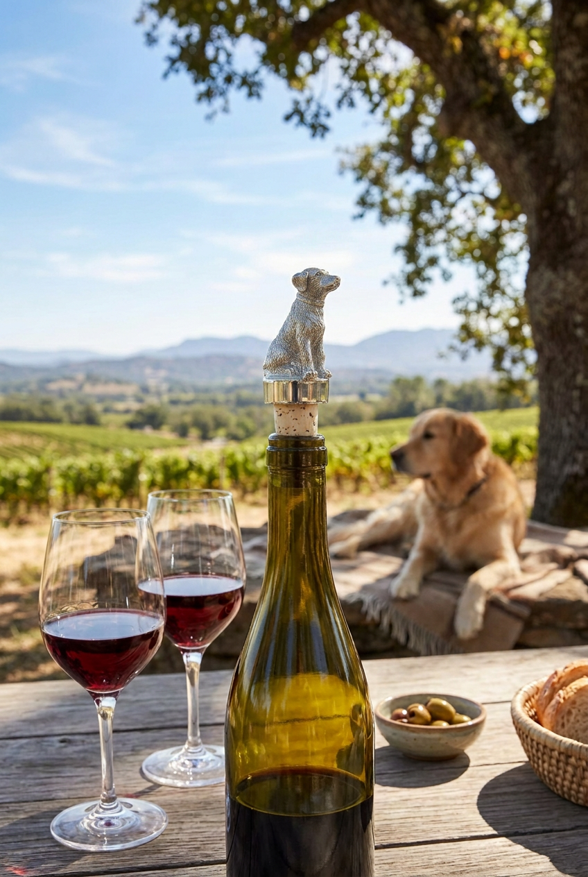 bottle cork dog