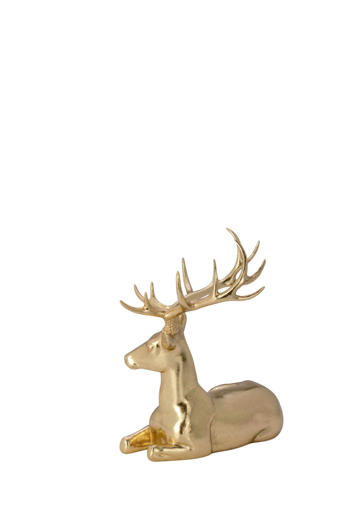 Hirsch liegend goldfarben