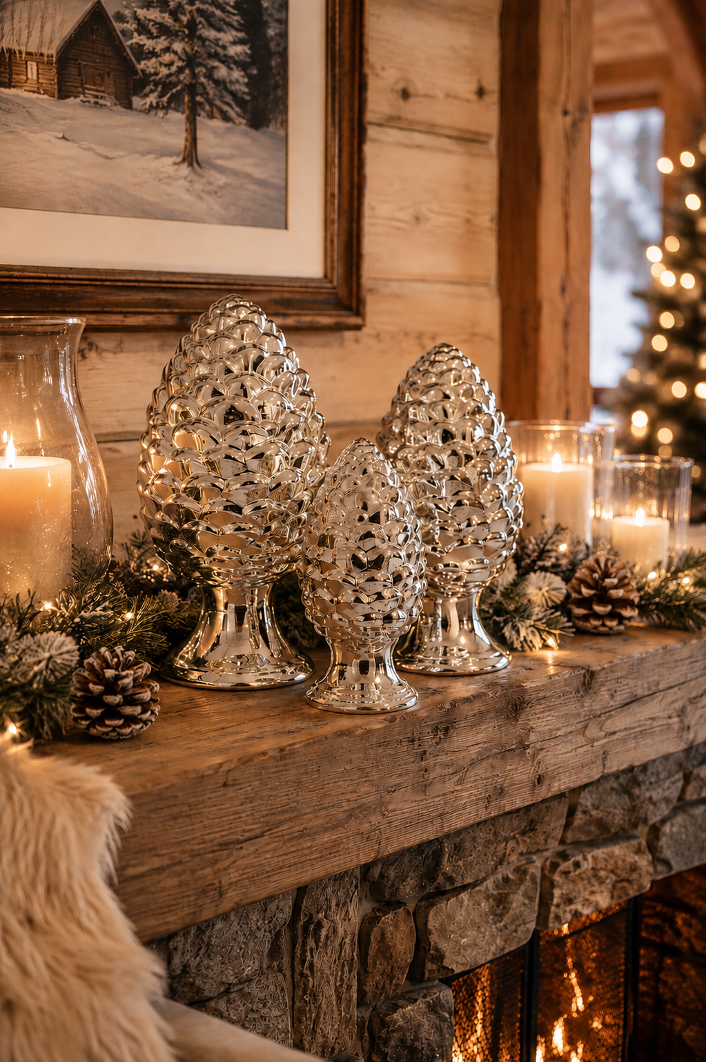 pinecone on stand 21,8 cm