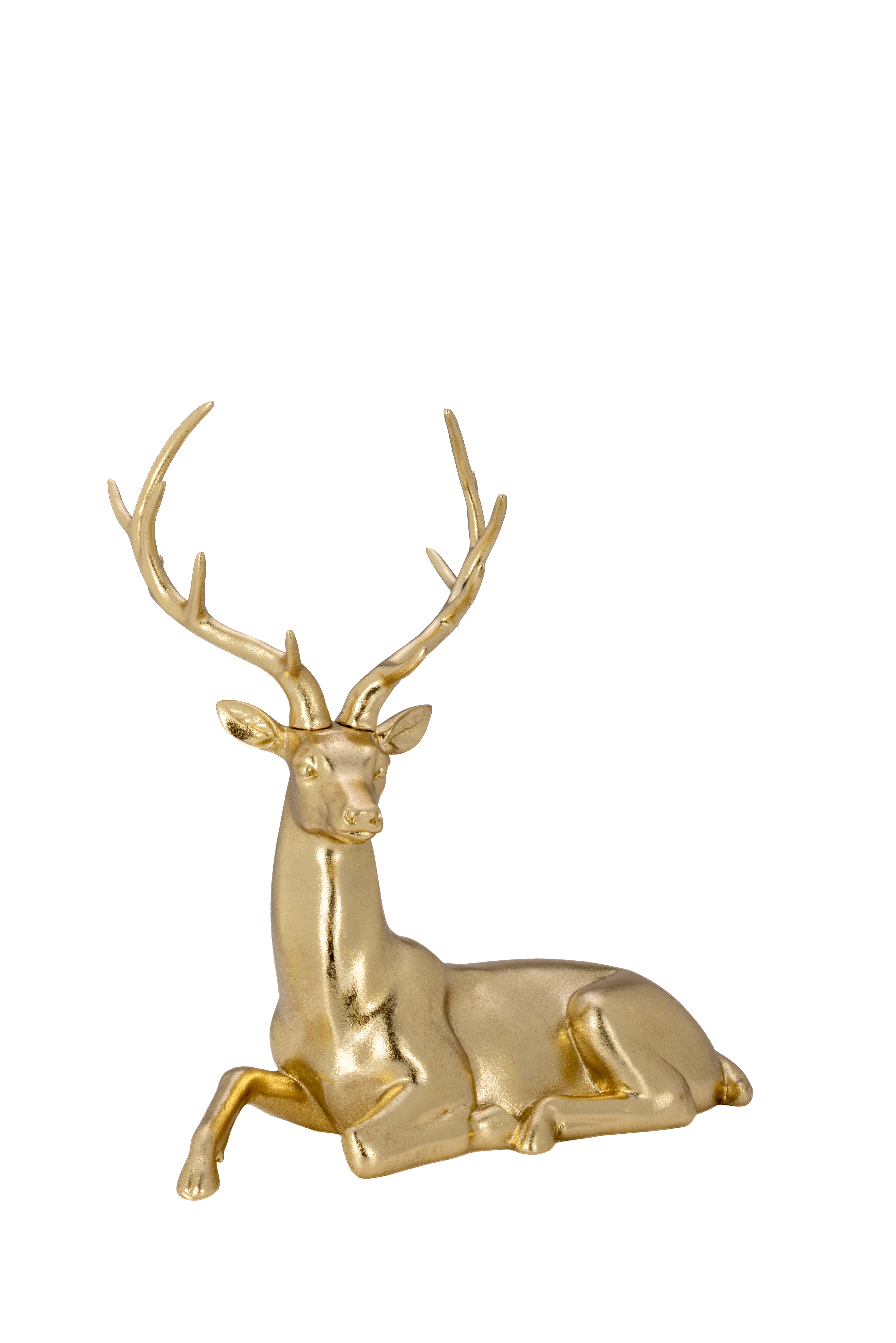 Hirsch liegend goldfarben