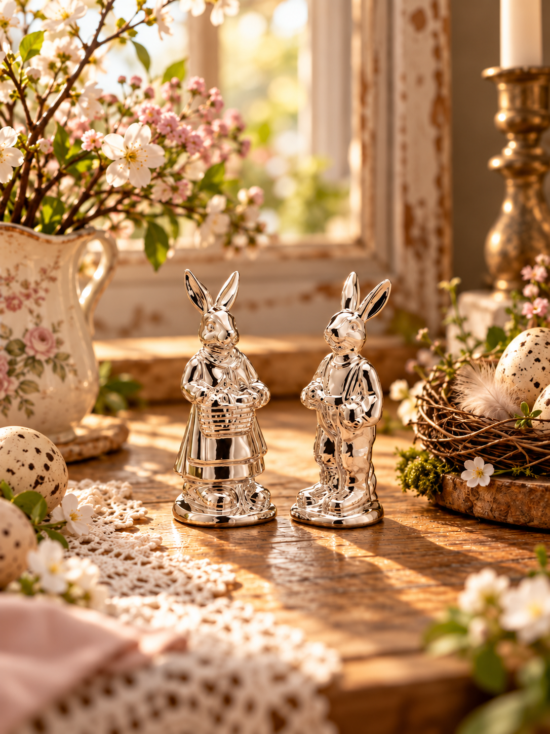 Rabbit Pair 13.5 cm