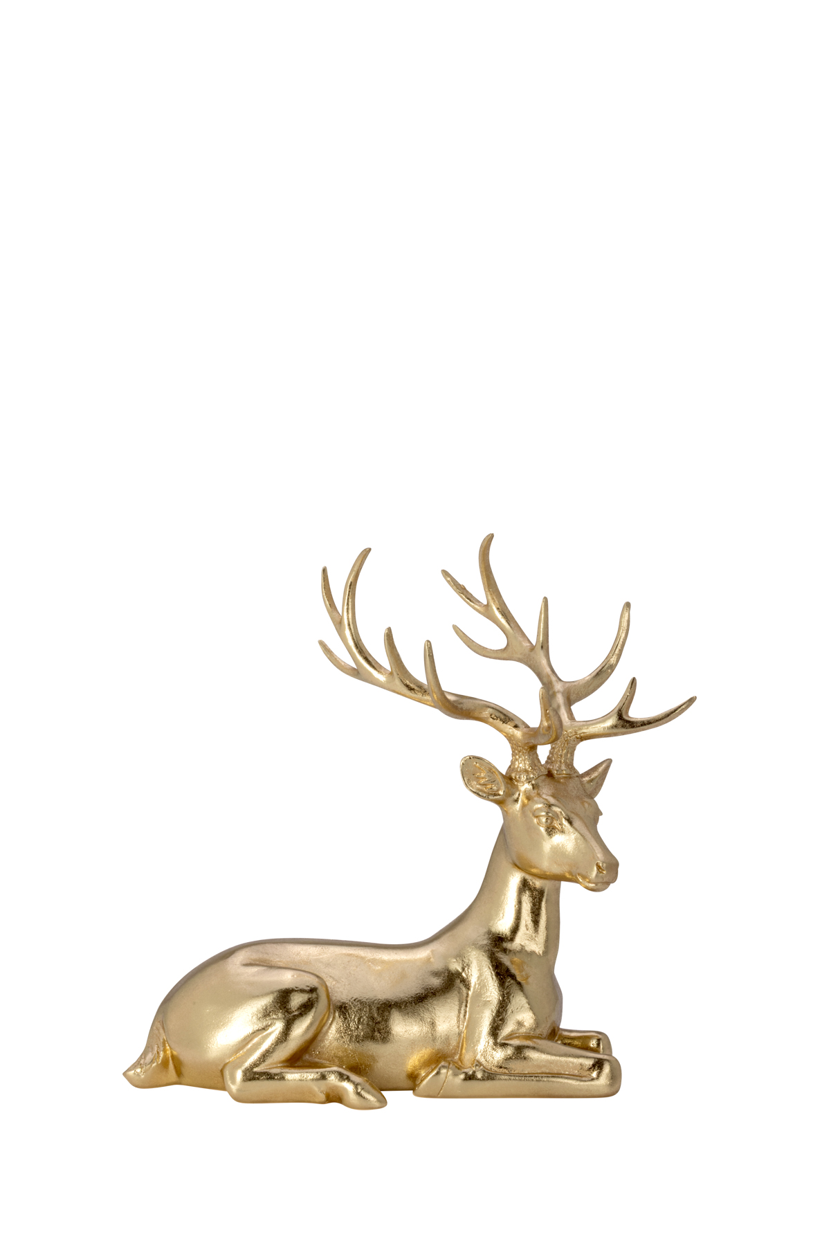 Hirsch liegend goldfarben