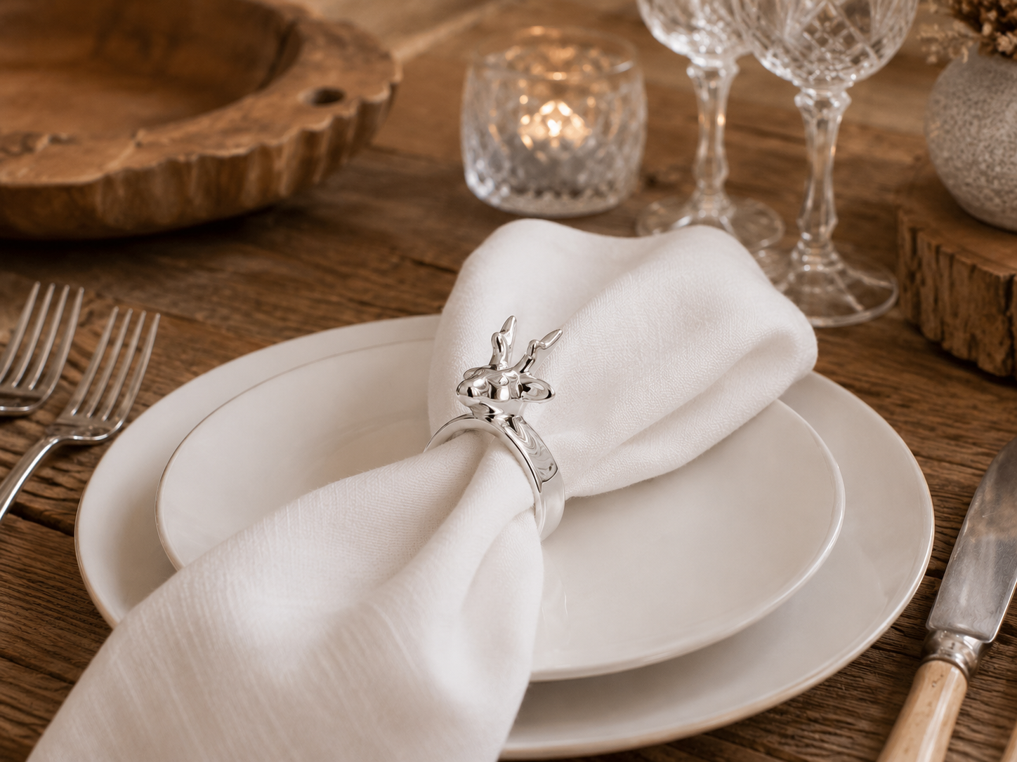 Napkin Ring Deer Set of 4