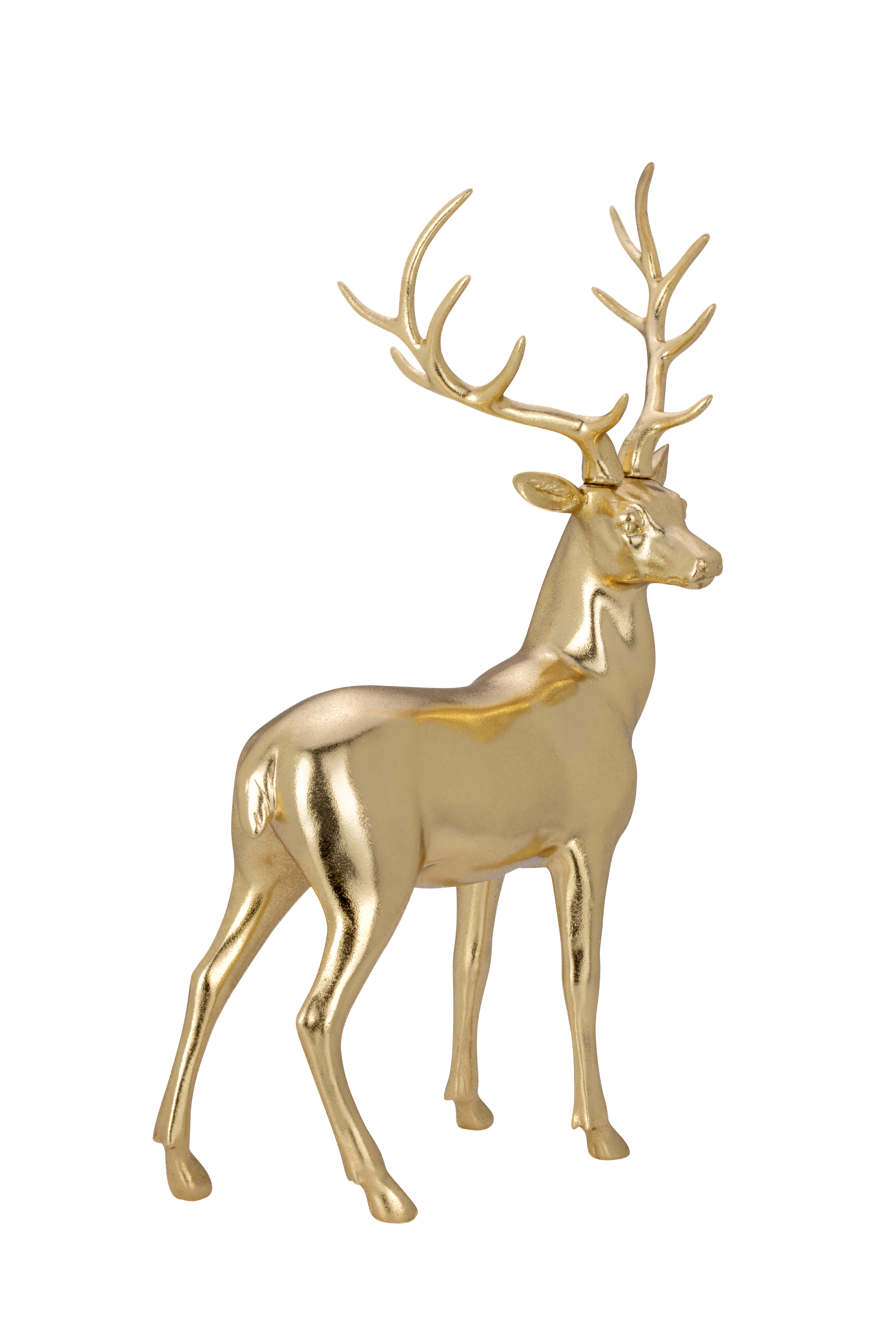 Hirsch stehend goldfarben