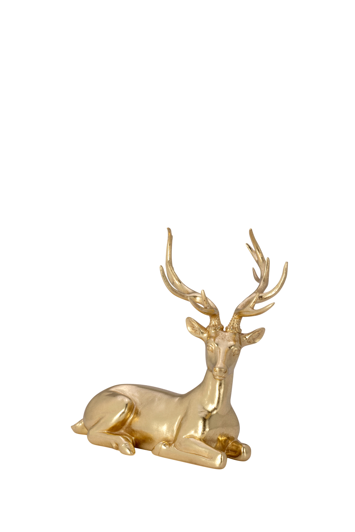 Hirsch liegend goldfarben