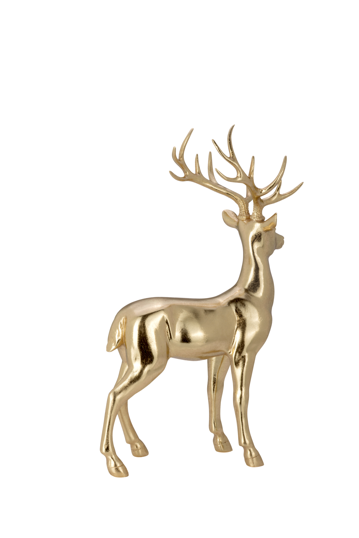 Hirsch stehend goldfarben