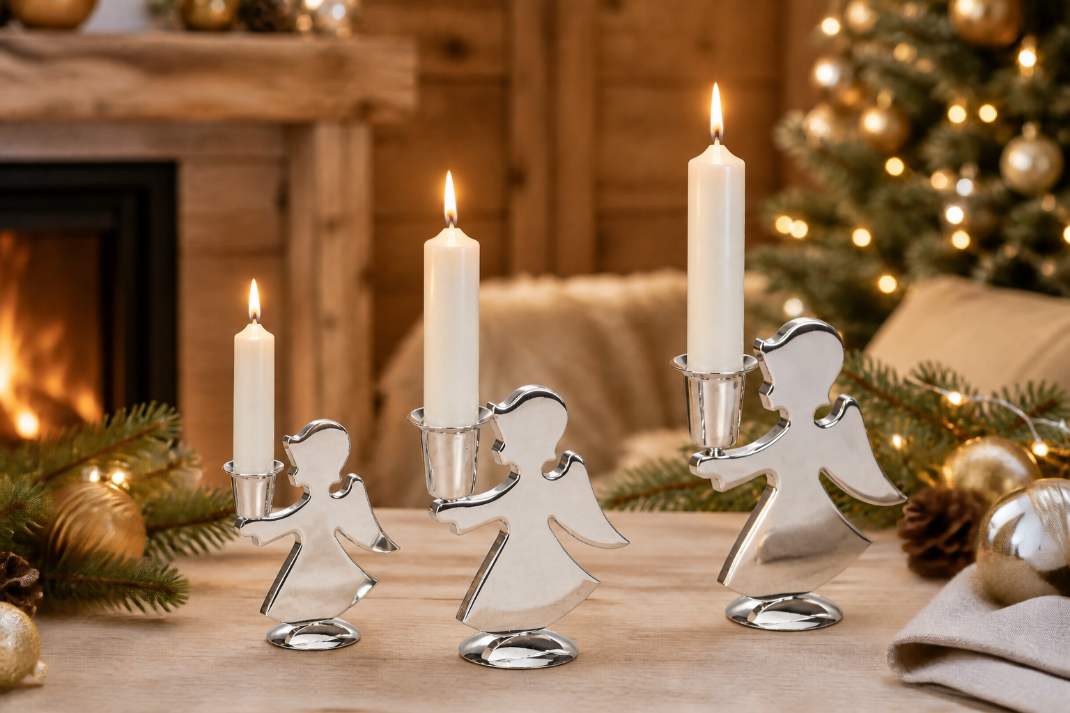 candle holder angle girl incl. candle