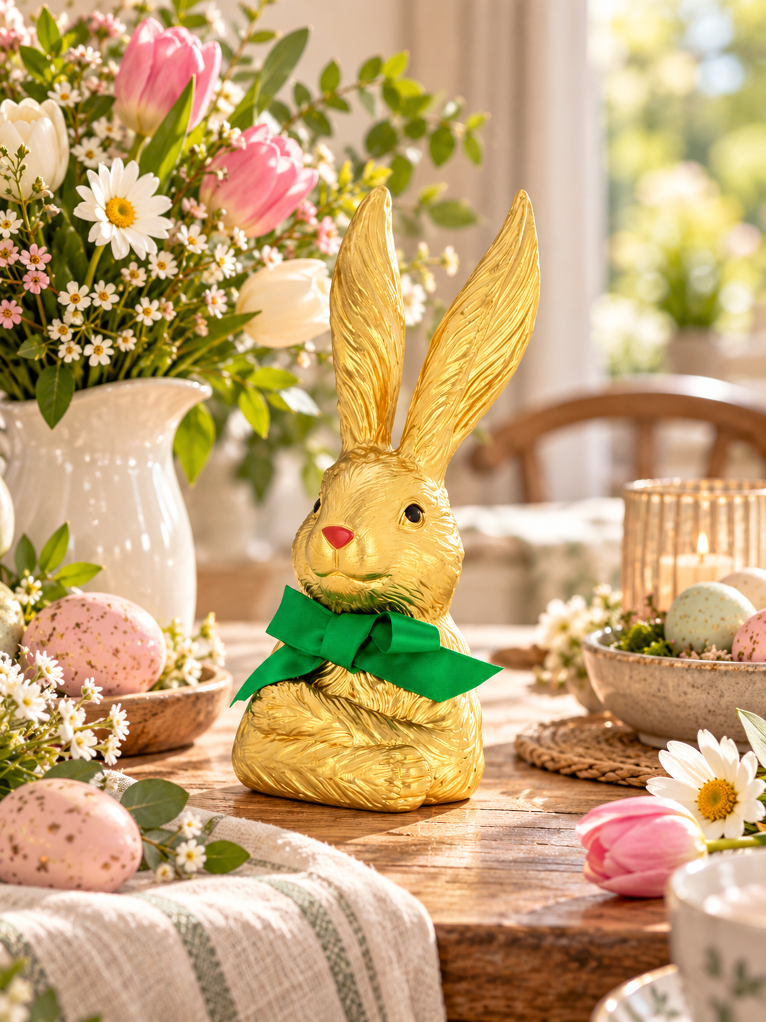 Rabbit Bust Gold-Coloured