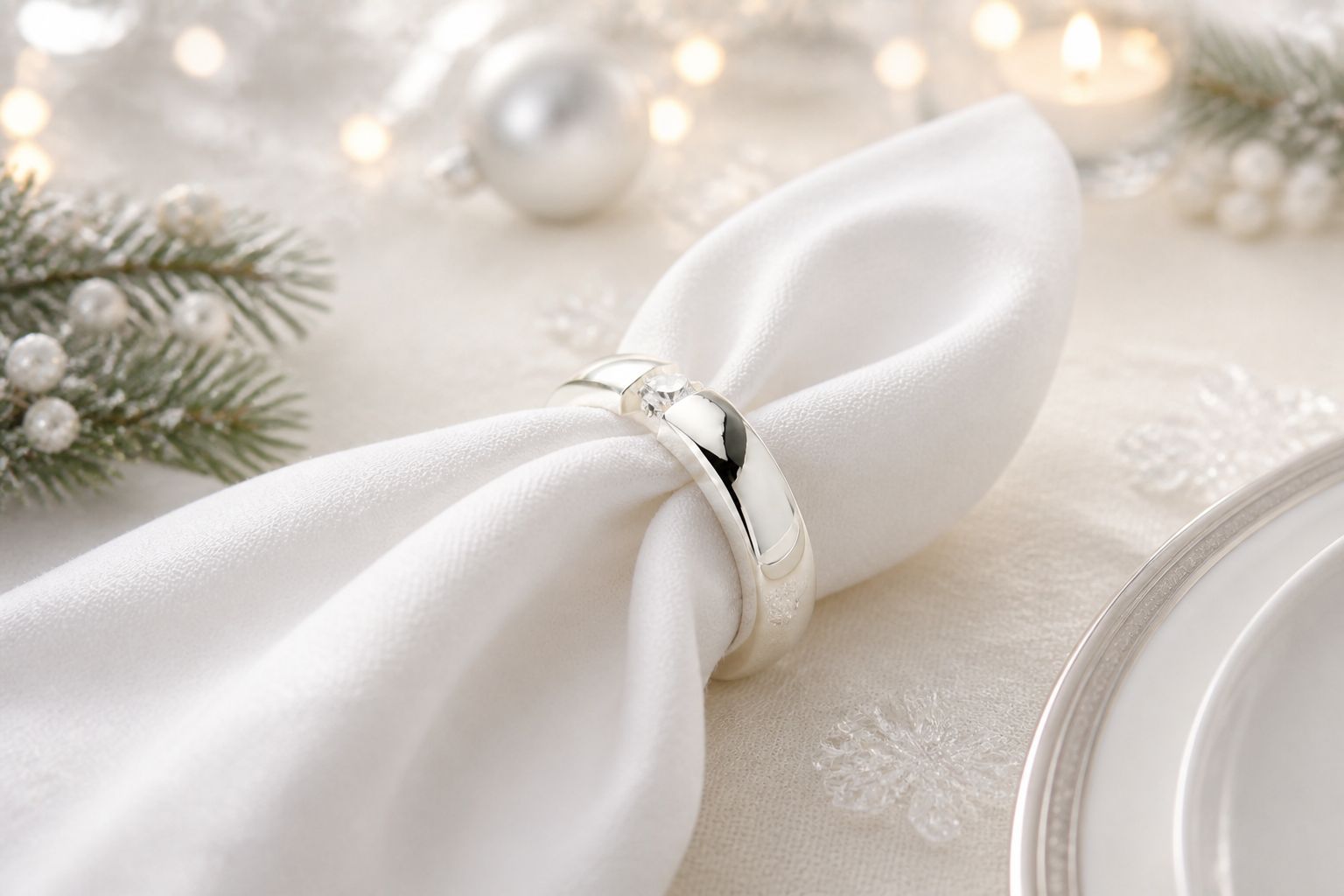 napkin ring diamond - set of 2