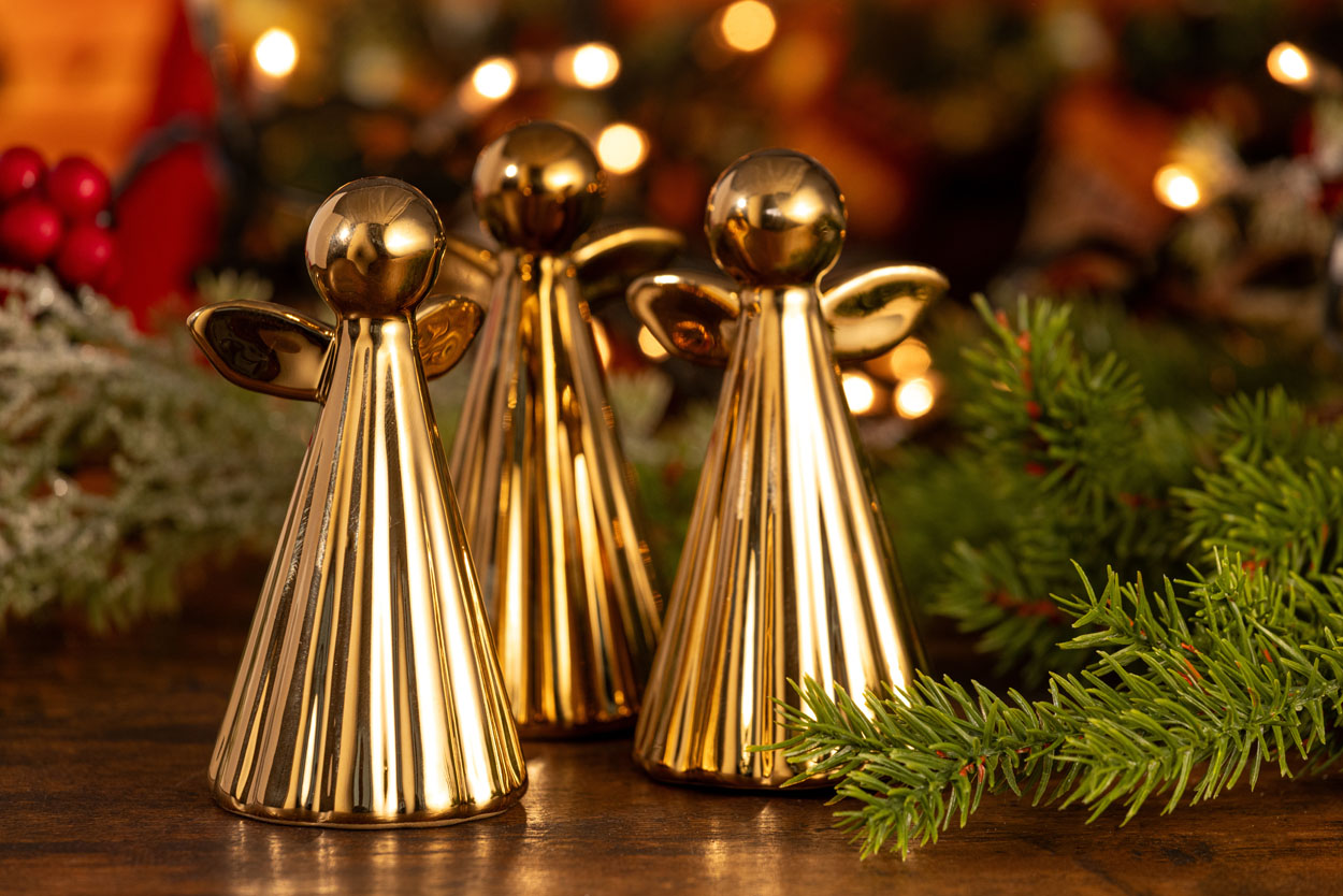 Engel-Set gold zum Stellen