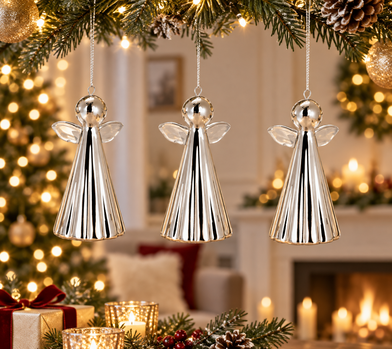 Angel-Set Silver for Hanging